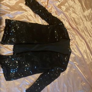 Vintage 80’s black sequin cardigan woman’s medium